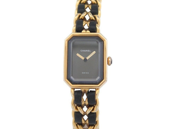 Montre vintage montre CHANEL premiere 26 mm en plaque or quartz 1987 58 Facettes 264505