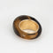 Bague Bague dôme œil de tigre vintage des années 70, or jaune 14 carats, taille 5, bijoux fins Estate 58 Facettes G13584
