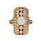 Bague 50 Bague en or jaune, opale et diamants, style victorien antique, avec émail 58 Facettes G13759