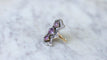 Bague Bague marquise améthystes et diamants 58 Facettes