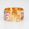 Bracelet HERMES - Bracelet Charnière émail savana dance ton jaune 58 Facettes G13474