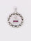Pendentif Médaille amour Augis entourage coeurs diamants Plus qu'hier moins que demain or blanc rubis 58 Facettes J555
