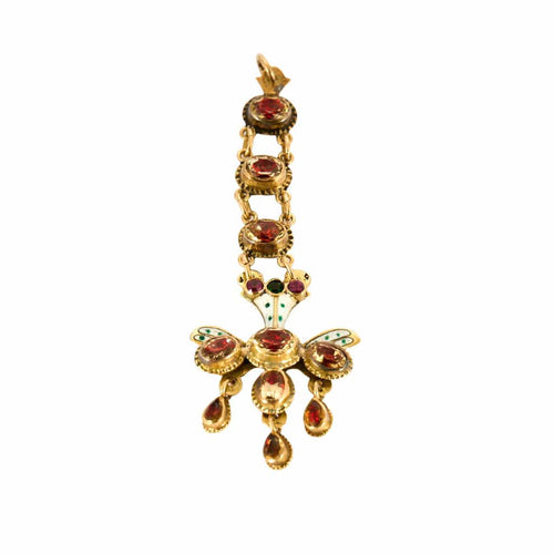 Pendentif Pendentif Saint Esprit XIXe siècle, en or jaune, émail et pierres d'imitations 58 Facettes RAM2624