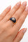 Bague 54 Bague de haute joaillerie en or jaune, émail bleu et diamants 58 Facettes 50393