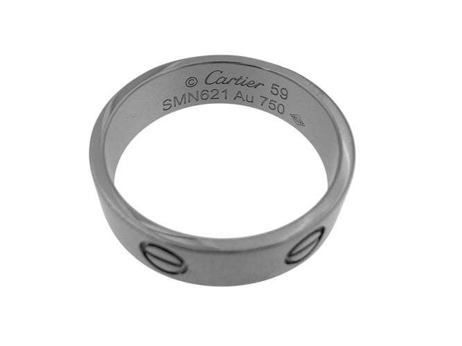 Bague 59 Bague Love Cartier en or blanc taille 59 58 Facettes