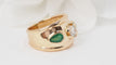 Bague 56 Bague Jonc en or jaune, émeraudes et diamants 58 Facettes 32656