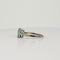 Bague 57 Bague en or blanc 18 carats avec aigue-marine taille émeraude 58 Facettes 2410024