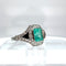 Bague 52 Bague Art Déco en platine avec onyx, diamants et émeraude. 58 Facettes 50389