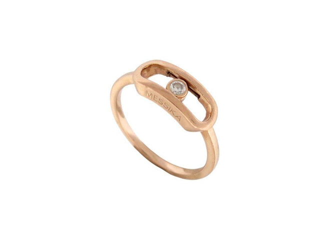 Bague 52 bague MESSIKA move uno gm 12390-pg t52 diamant 0.06ct en or rose 18k 58 Facettes 269167