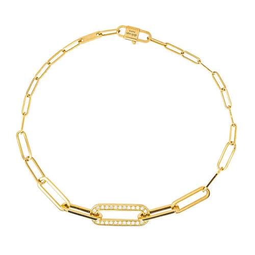 Bracelet Dinh Van  Bracelet Maillon petit modèle Or jaune Diamant 58 Facettes 4553820CN