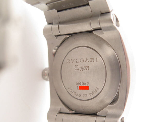 Montre montre BULGARI ergon eg35s 35 mm automatique acier brosse 58 Facettes 272370