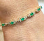 Bracelet Bracelet or jaune émeraude et diamants 58 Facettes
