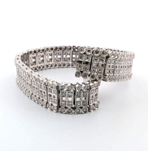 Bracelet Bracelet en or blanc avec diamants 58 Facettes