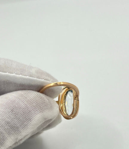 Bague 53 Bague or rose et Aigue-Marine 5 ct 58 Facettes
