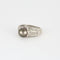Bague 55 Bague jonc or blanc, perle de culture et diamants 58 Facettes 240760