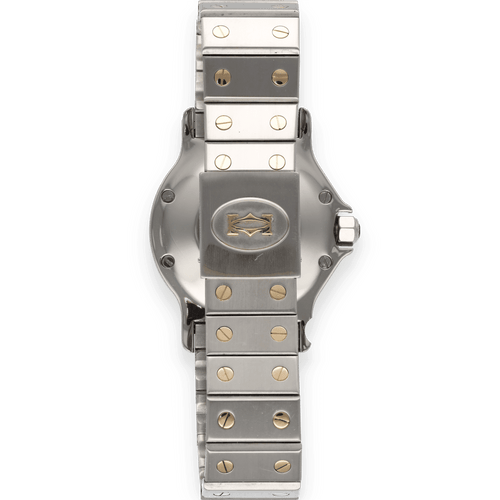 Montre Montre Cartier Santos grand modèle en or et acier – Automatique – Vers 1980 – 30 mm – 17 cm 58 Facettes