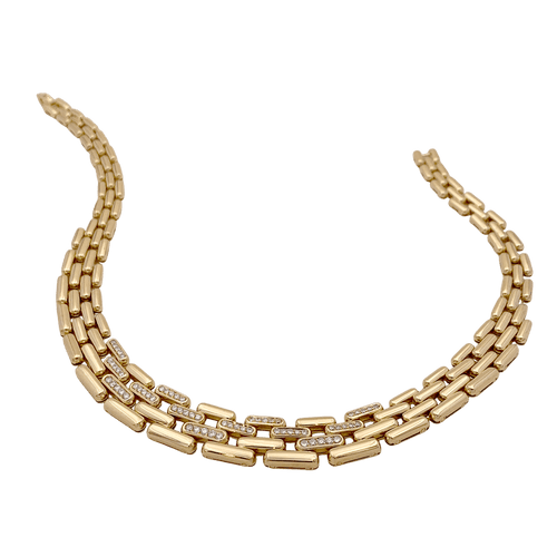 Collier Collier Fred maillons articulés, or jaune, diamants. 58 Facettes 34721