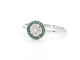 Bague Bague en or blanc avec diamants et émeraude 58 Facettes 2313