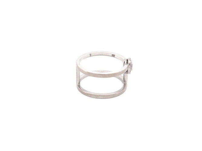 Bague 55 bague MESSIKA glam'azone 2 rangs 06173-wg diamants 0.15ct t55 or 18k 58 Facettes 268297