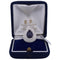 Bague 57 Bague en or blanc avec saphir et diamants 58 Facettes