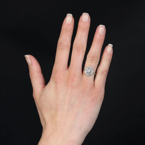 Bague 53 Bague Art Déco diamants 58 Facettes 24-018