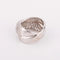 Bague 56 Bague or gris croisée entièrement pavée de diamant 58 Facettes