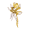 Broche Broche vintage, "Iris", or jaune, platine, diamants. 58 Facettes 34139