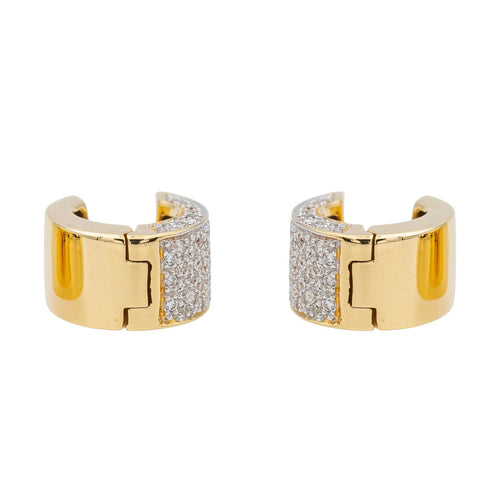 Boucles d'oreilles Boucles d'oreilles Créoles Or jaune Diamant 58 Facettes 3292289CN