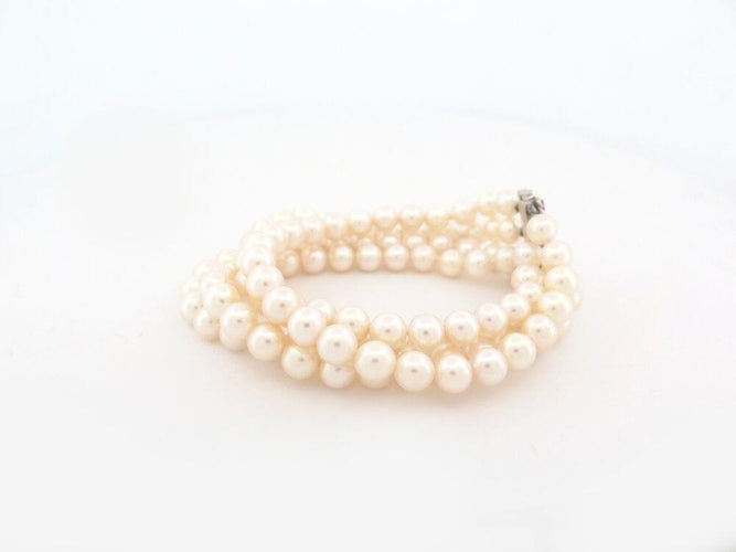 Bracelet bracelet worms rambaud 4 rangs 108 perles & or serti 6 rubis pls 58 Facettes 264695
