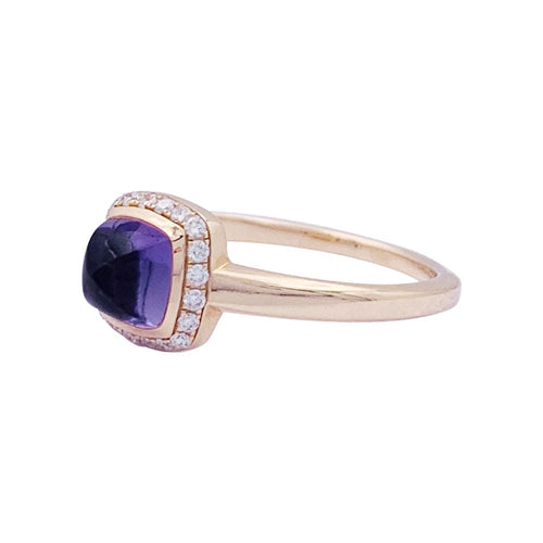 Bague Bague Fred "Pain de sucre" or rose, diamants, améthyste. 58 Facettes 33771