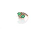 Bague 54 Bague vintage toi et moi émeraudes diamants 58 Facettes 26086