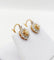 Dormeuses marguerite antique or 18k perle et diamants taille roses (circa 1900)