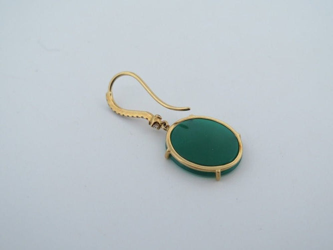 Boucles d'oreilles boucles d'oreilles ETERNAME carmin agate 26 diamants or jaune 58 Facettes 259059