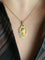 Pendentif Médaille religieuse Art Deco Vierge de profil or jaune diamants taille rose 58 Facettes 1102.3