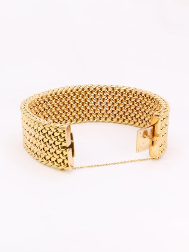Bracelet Bracelet souple maille milanaise or jaune 2,3 cm 58 Facettes 1165.3