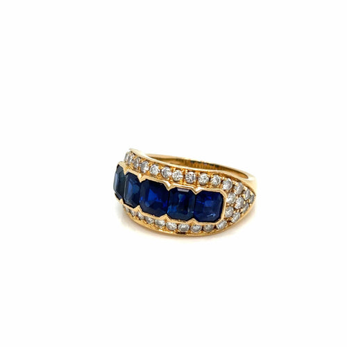 Bague Bague en saphir naturel et diamant Illario 58 Facettes