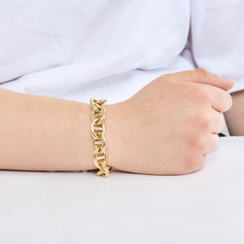 Bracelet Bracelet or jaune maille chaine d'ancre 58 Facettes BIA0832