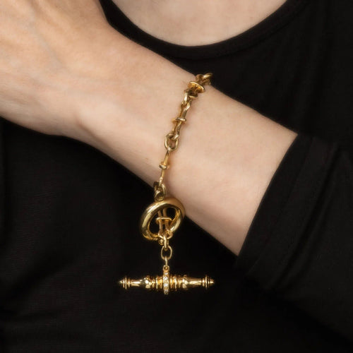 Bracelet Bracelet vintage en diamant Tiffany &amp; Co en or jaune 18 carats avec fermoir à bascule 6,25" Bijoux 58 Facettes G13458