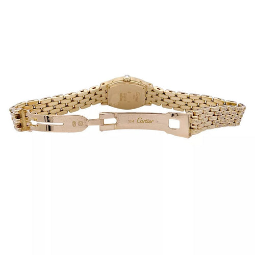 Montre Montre Cartier "Tortue" or jaune, diamants, nacre. 58 Facettes 33639