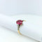 Bague Solitaire en or jaune diamants et rubis 58 Facettes 25165