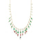 Collier en or jaune avec perles et pierres précieuses