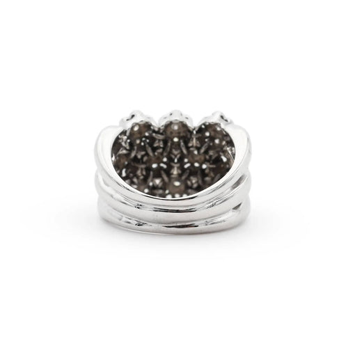 Bague Bague maille souple en or blanc avec diamants 58 Facettes