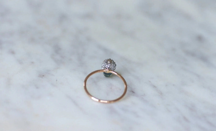Bague 54.5 Bague Noisette Saphir et Diamants 58 Facettes