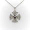 Collier Collier en platine, style édouardien, orné d'une croix de Malte et de diamants, avec une perle noire centrale. 58 Facettes A2001Z