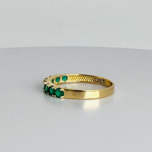 Bague 17 Bague vintage avec émeraudes 58 Facettes 2505012