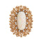 Broche Broche en diamant opale vintage des années 60 Grand ovale 58 Facettes G13400