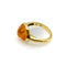 Bague 54.5 Bague Oral Feu mexicaine en or jaune sculptée à la main par Tony Malmed 58 Facettes