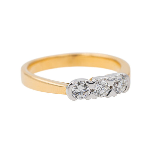Bague 53 Bague Trilogie Or jaune Diamant 58 Facettes 3002093CN