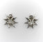 Boucles d'oreilles Boucles d'oreilles étoile en platine pavé de diamants 58 Facettes A10006