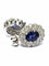 Boucles d'oreilles Boucles d'oreilles en platine avec saphirs et diamants 58 Facettes